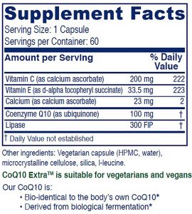 supplement facts label image