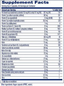 supplement facts label image
