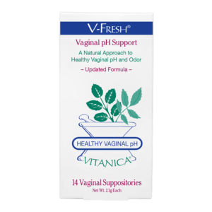 V-Fresh® Updated Formula ~ Vaginal pH Support ~ 14 Suppositories