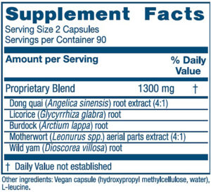 supplement facts panel image