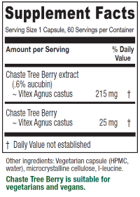 Chaste Tree Berry Label
